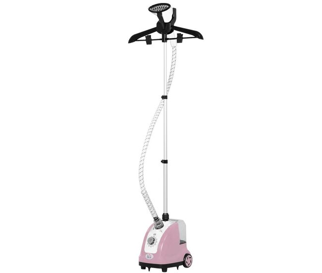 Homcom ferro a vapor com depósito de 1,4 l e temperatura ajustável com 11 níveis aquecimento rápido em 38 segundos centro de engomar vertical 1950w