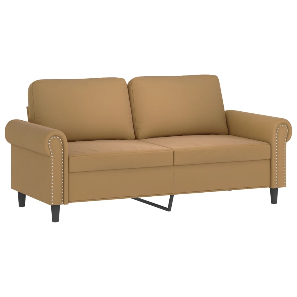Vidaxl sofá de 2 lugares veludo 140 cm castanho