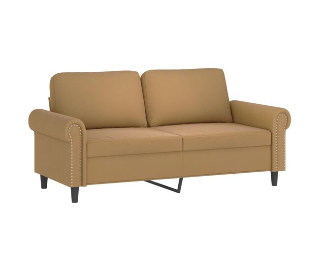 Vidaxl sofá de 2 lugares veludo 140 cm castanho