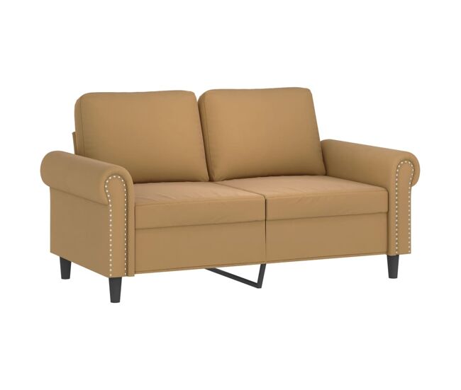 Vidaxl sofá de 2 lugares veludo 120 cm castanho