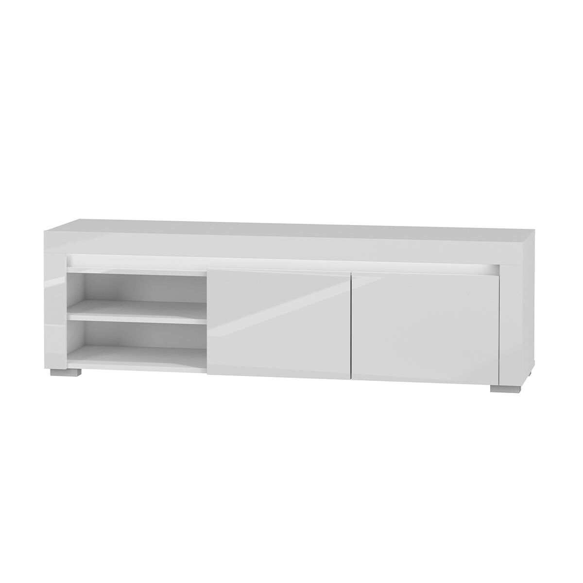 Suporte de tv 2 portas 152 cm led incluída kasla blanc