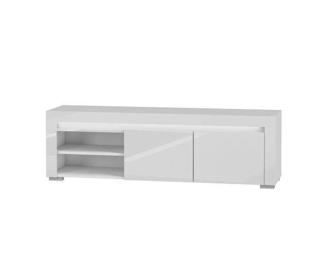Suporte de tv 2 portas 152 cm led incluída kasla blanc