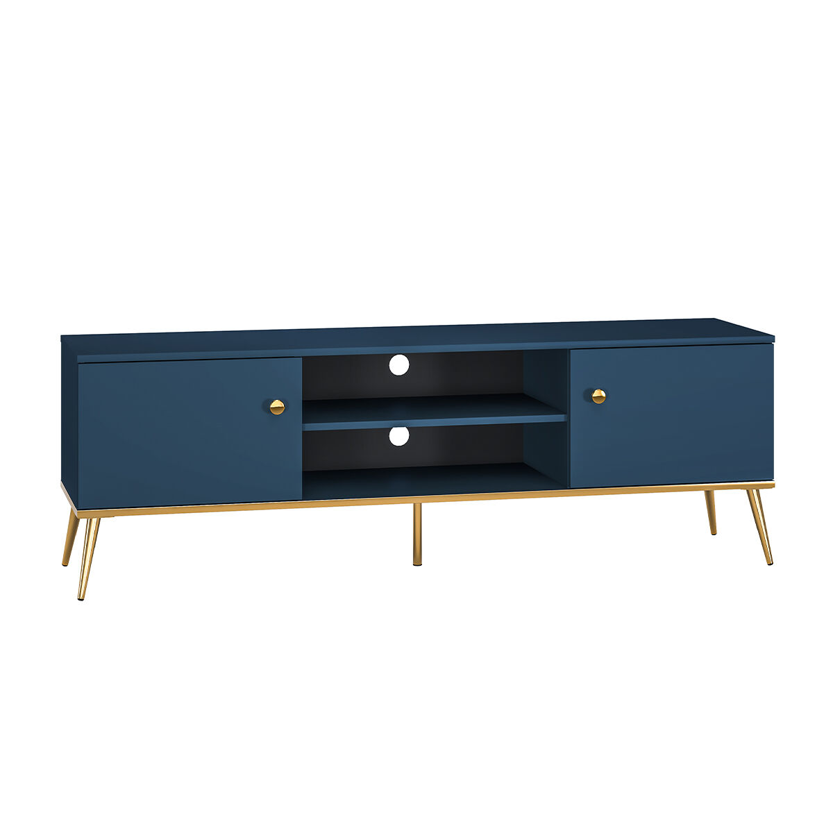 Mesa de tv de 2 portas thalia blue 160 cm