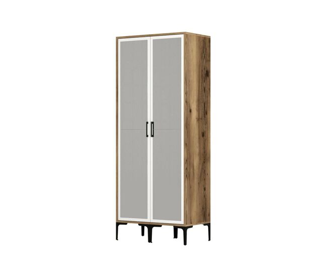 Armário 2 portas com efeito madeira
