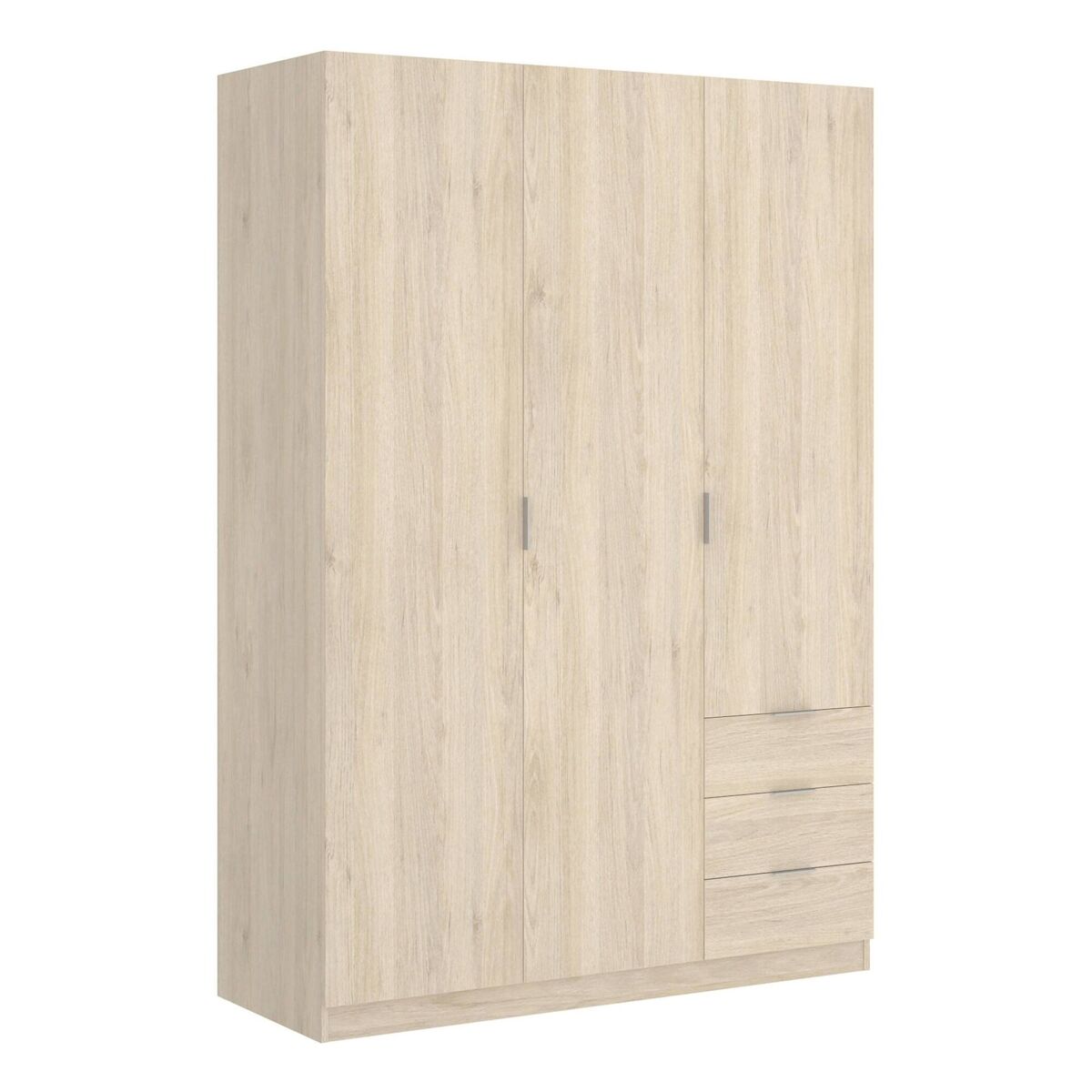 Armário de 3 portas com efeito madeira