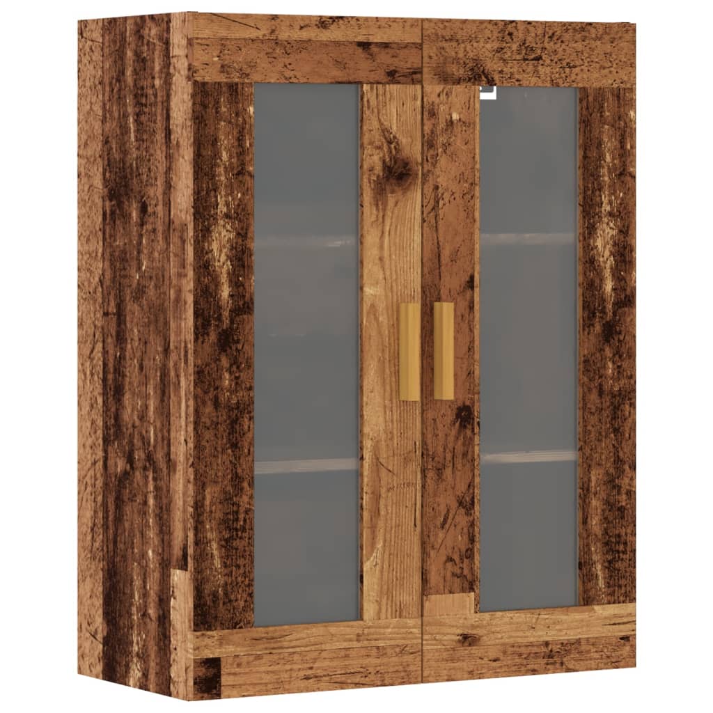 Vidaxl armário de parede suspenso 69,5x34x90 cm madeira velha