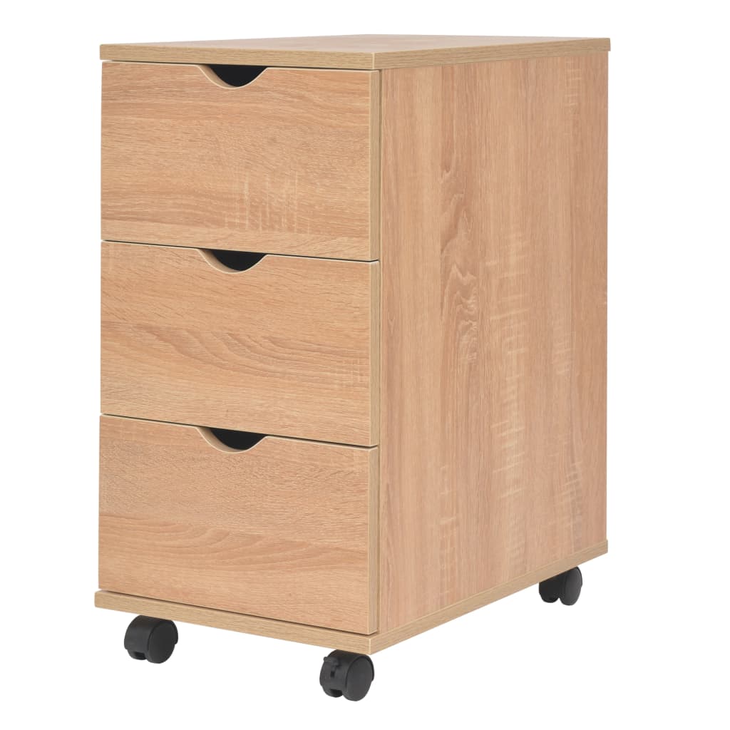 Vidaxl unidade de gavetas 33x45x60 cm cor carvalho