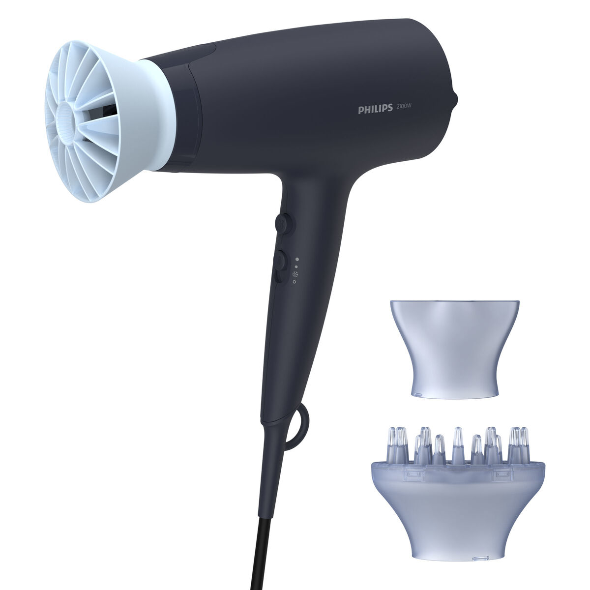 Secador de cabelo philips 3000 bhd360/20 secador azul marinho deep blue 2100 w