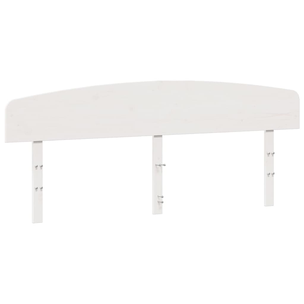 Vidaxl cabeceira 200 cm madeira de pinho maciça branco