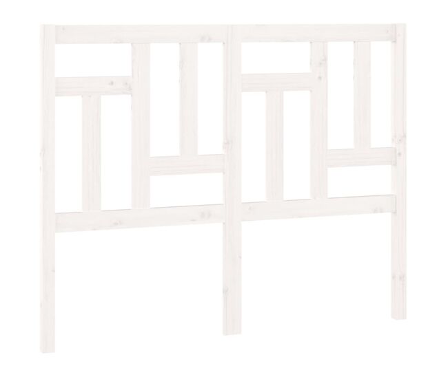 Vidaxl cabeceira de cama 145,5x4x100 cm madeira de pinho maciça blanc