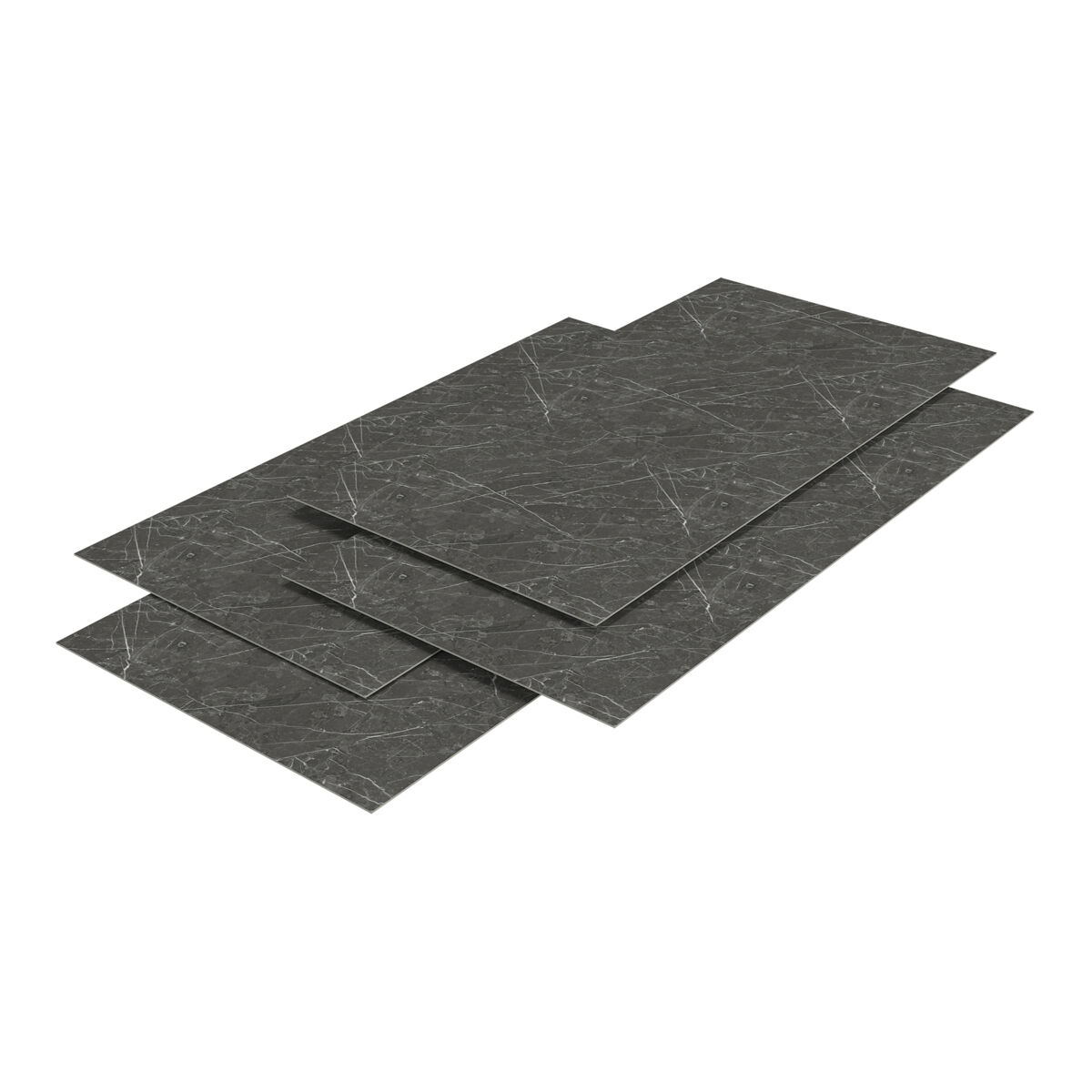 Revestimento de parede bladel 4 painéis pvc 120x60cm - diamante cinzento [neu.haus]