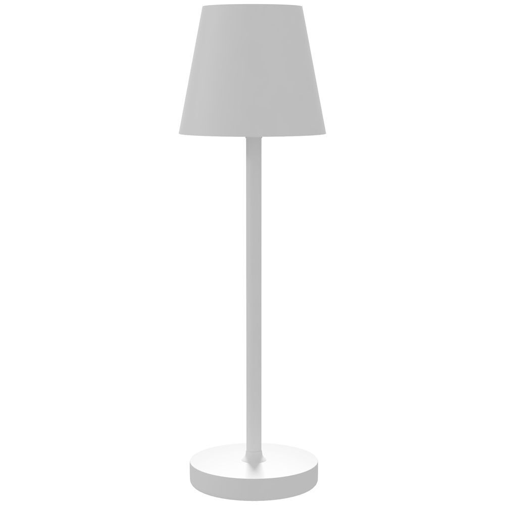 Homcom candeeiro de mesa com luzes led candeeiro de mesa sem fios recarregável por usb-c 3 cores ecrã de acrílico para quarto sala ø11,2x36,5 cm