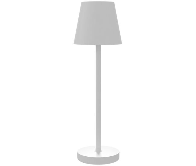 Homcom candeeiro de mesa com luzes led candeeiro de mesa sem fios recarregável por usb-c 3 cores ecrã de acrílico para quarto sala ø11,2x36,5 cm