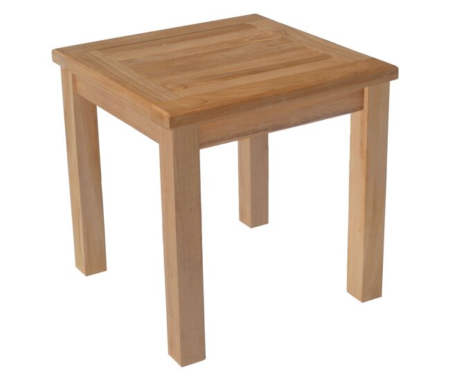 Mesa auxiliar cuadrada de teca 45cm java
