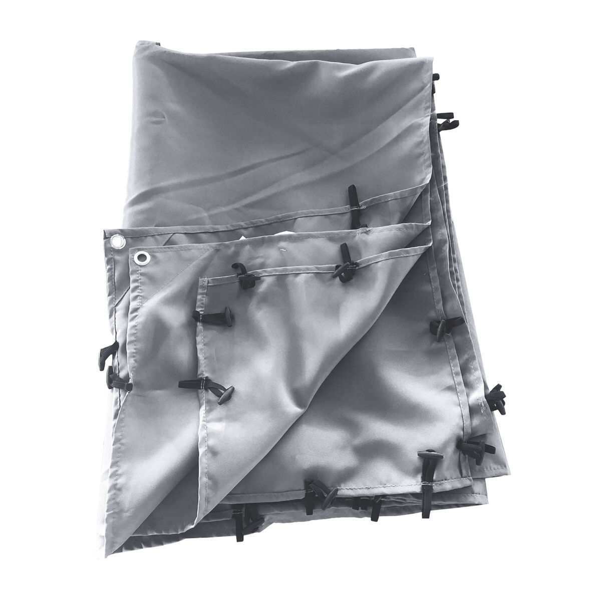 Lona gris de 2,96 x 2,50m para pérgola mural de 3 × 2,5m nice