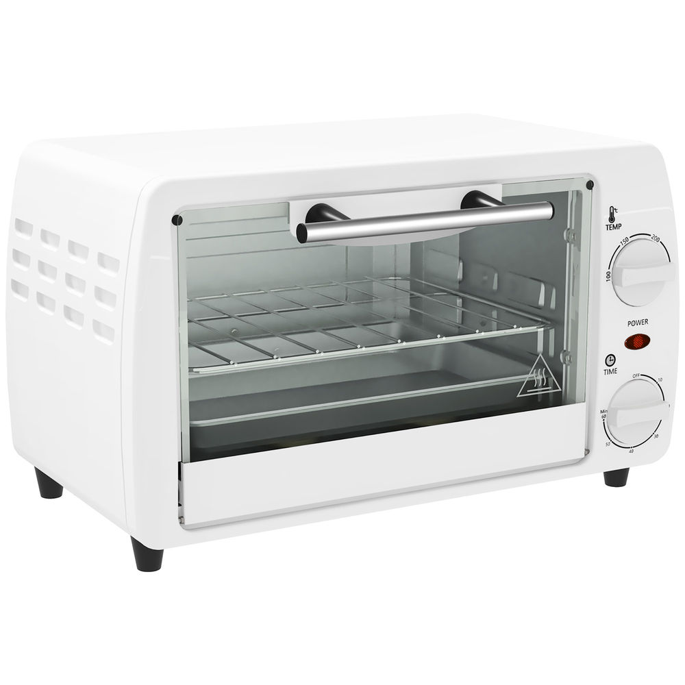 Mini Forno Elétrico Metal, Aço Inoxidável e Vidro Temperado