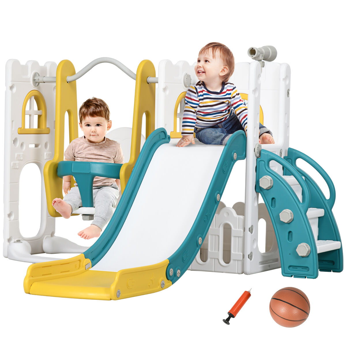 Escorrega Infantil 6 em 1 HDPE e PP AIYAPLAY