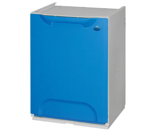 Well home lixeira em polipropileno azul, tanque 20l
