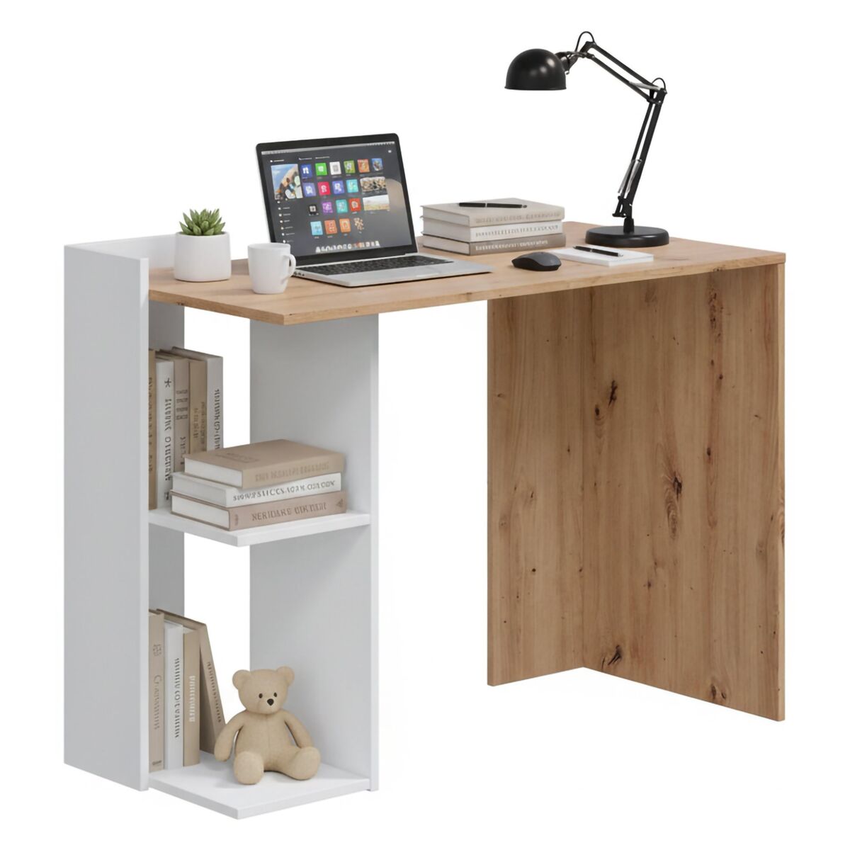Mesa com efeito de madeira