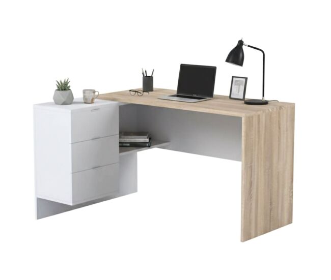 Mesa com efeito de madeira