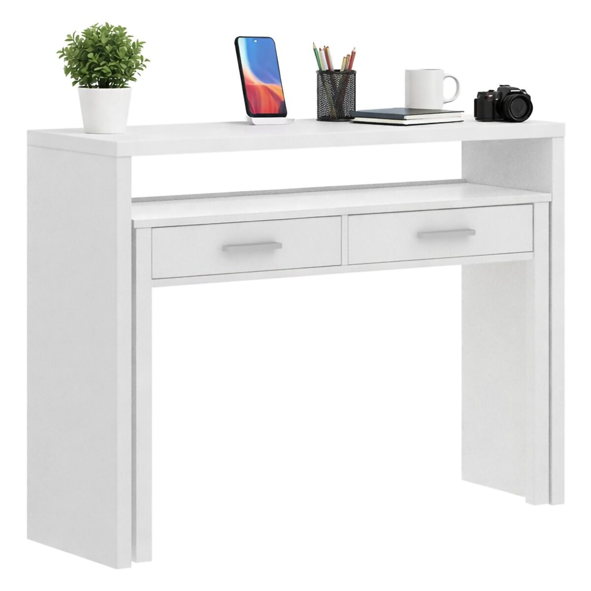 Mesa com efeito de madeira