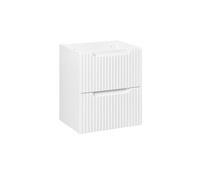 Móvel de lavatório 50cm 2 gavetas riva branco