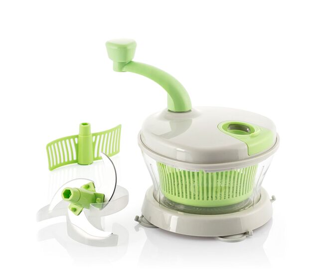 Centrifugadora, hachoir e misturadora manual 4 em 1 com acessórios e receitas chopix innovagoods