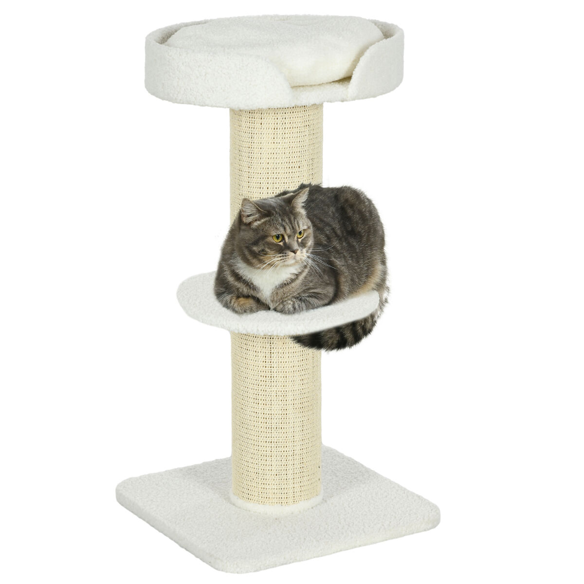 Arranhador para Gatos Aglomerado de Madeira, Poliéster e Sisal