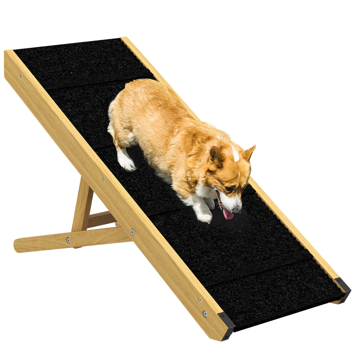 Rampa para cães Madeira de pinho, poliéster PawHut