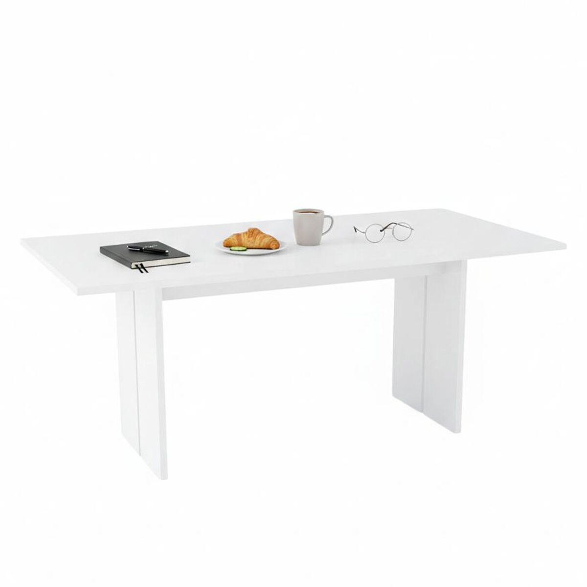 Mesa de jantar com efeito madeira