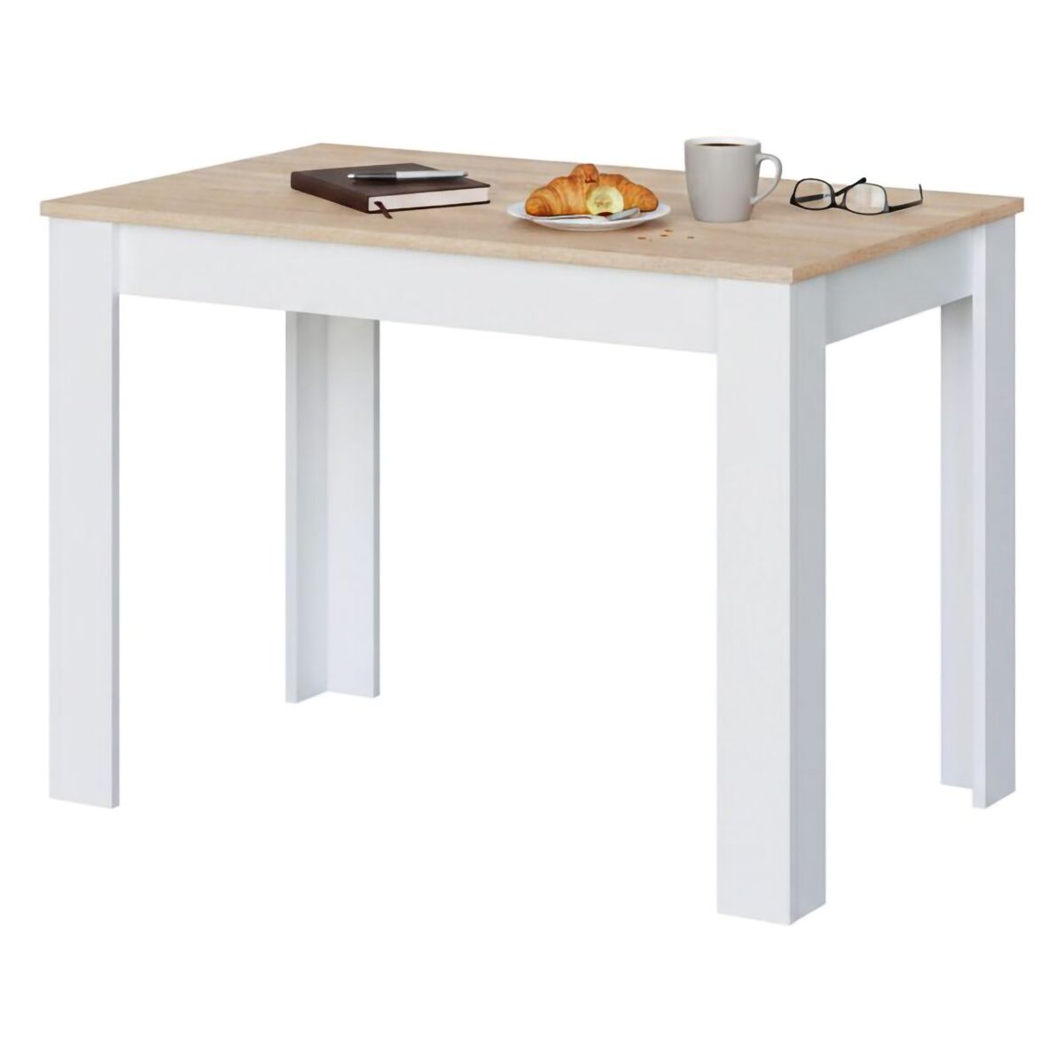 Mesa de jantar com efeito madeira