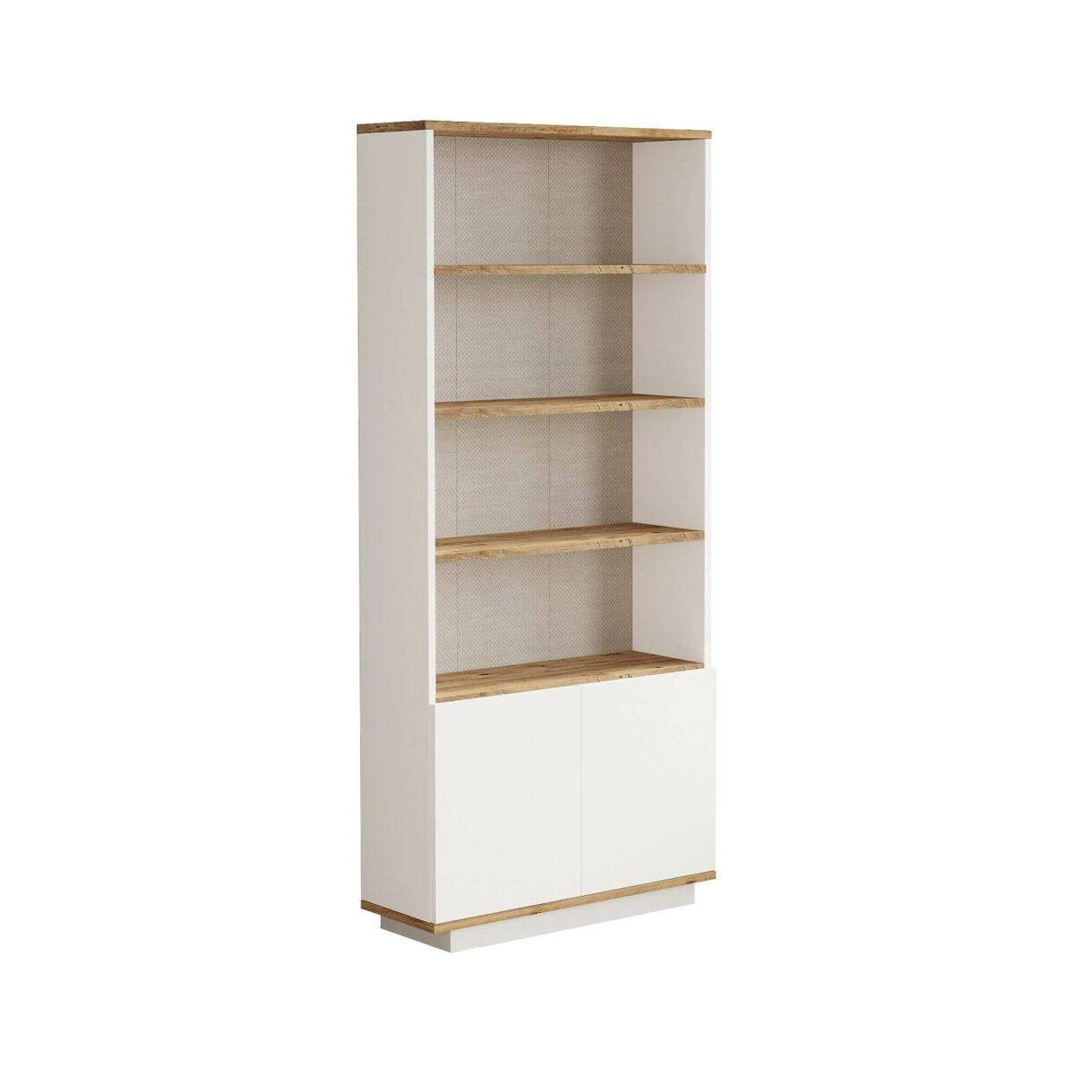 Estante de livros com efeito madeira