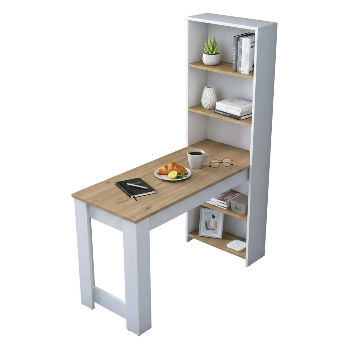 Mesa de jantar com efeito madeira