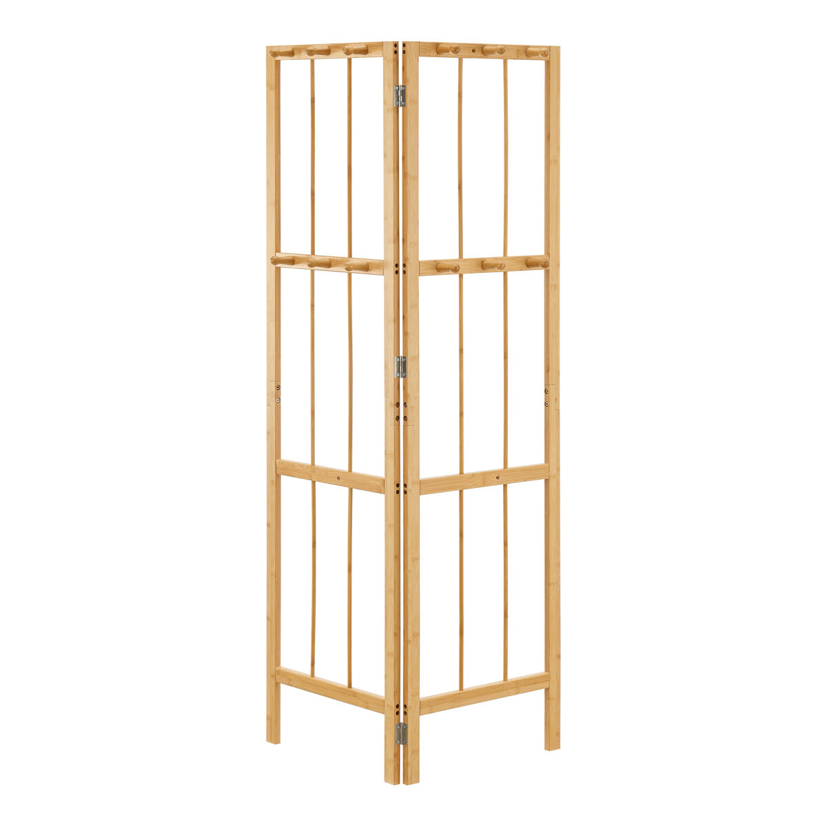 Bengaleiro hyllestad dobrável de canto em bambu 166x92x8cm - natural [en.casa]