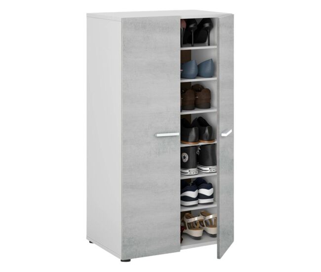 Armário multiuso com 2 portas com efeito madeira