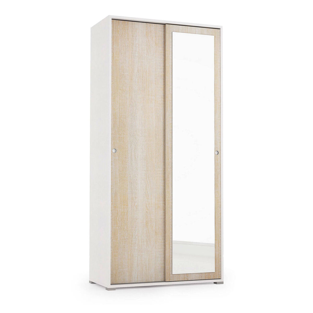 Armário 2 portas com efeito madeira 90 Castanho