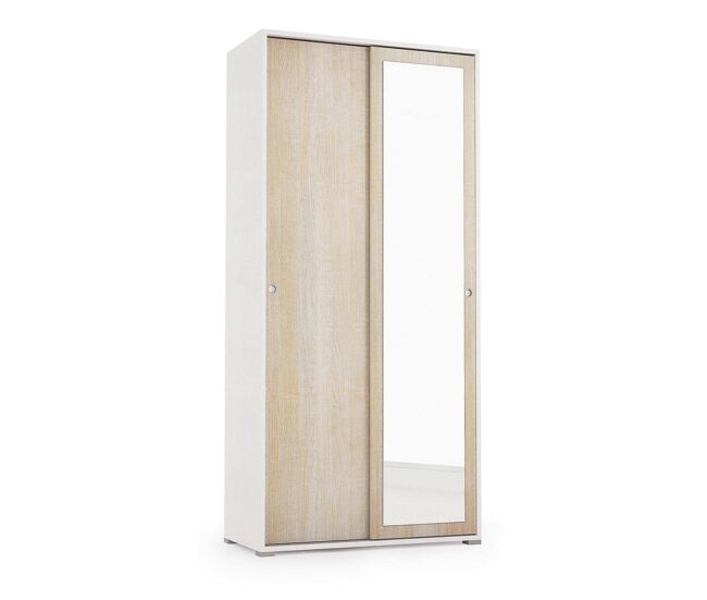 Armário 2 portas com efeito madeira