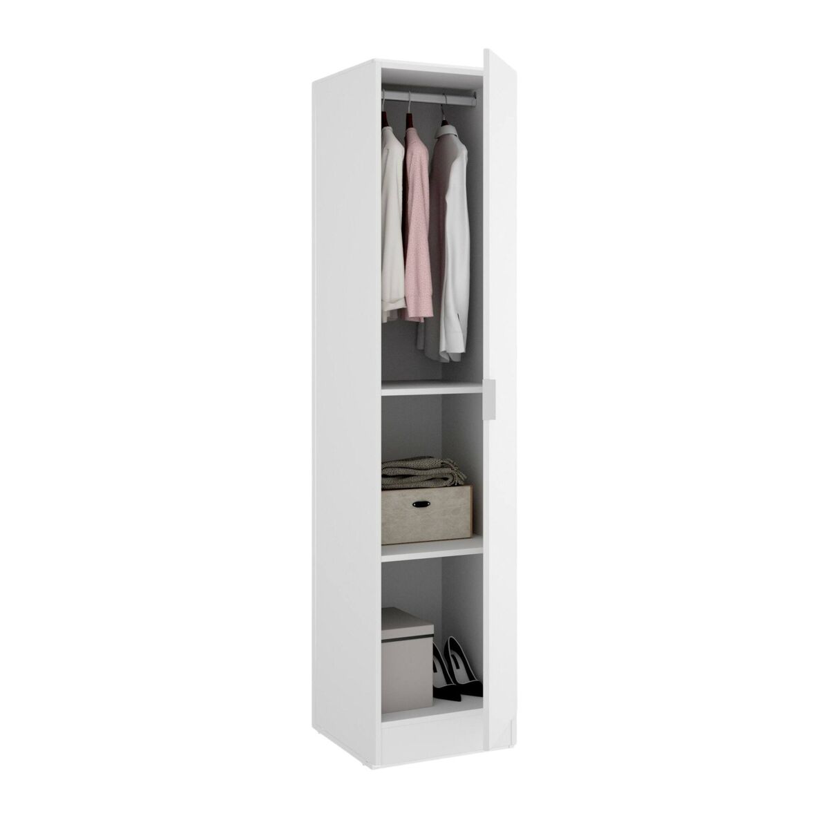 Guarda-roupa de 1 porta\ efeito madeira