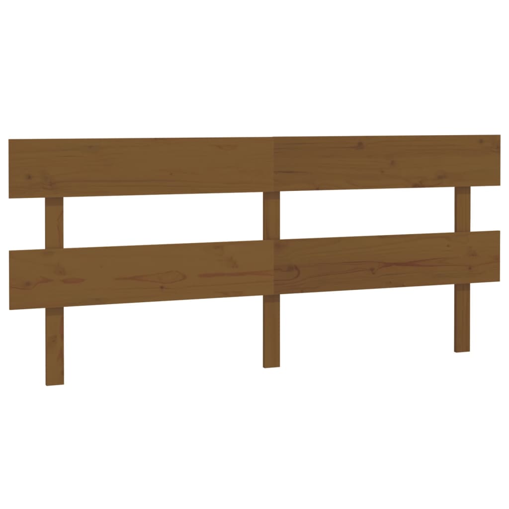 Vidaxl cabeceira de cama 184x3x81 cm pinho maciço castanho mel