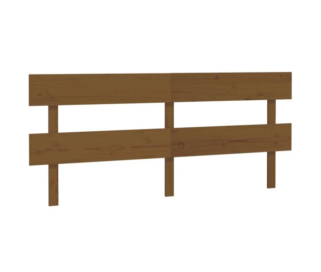 Vidaxl cabeceira de cama 184x3x81 cm pinho maciço castanho mel
