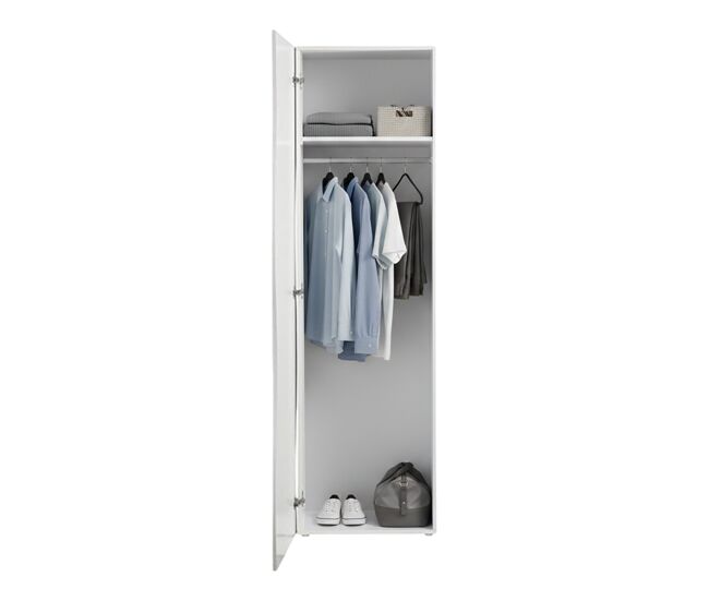 Armário multiuso com 1 porta efeito madeira