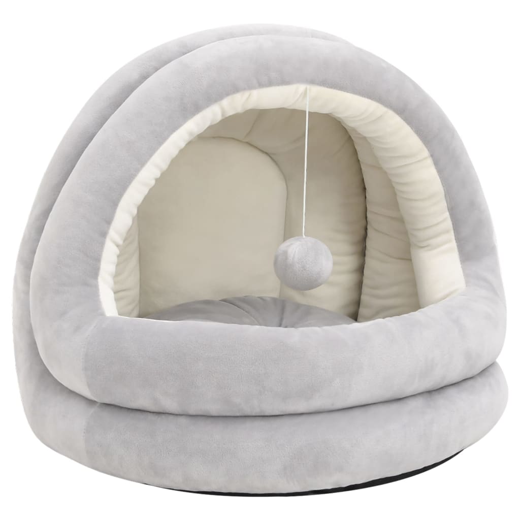 Vidaxl cama para gatos 40x40x35 cm cinzento e cor creme