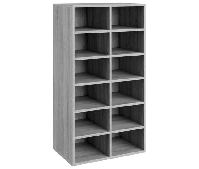 Vidaxl sapateira 54x34x100,5 cm derivados de madeira cinzento sonoma