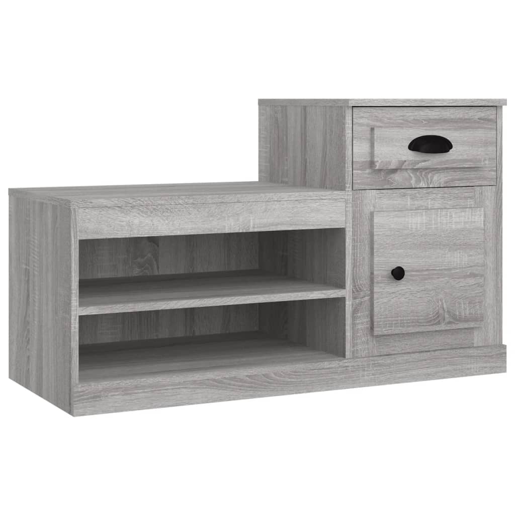 Vidaxl sapateira 100x42x60 cm derivados de madeira cinzento sonoma