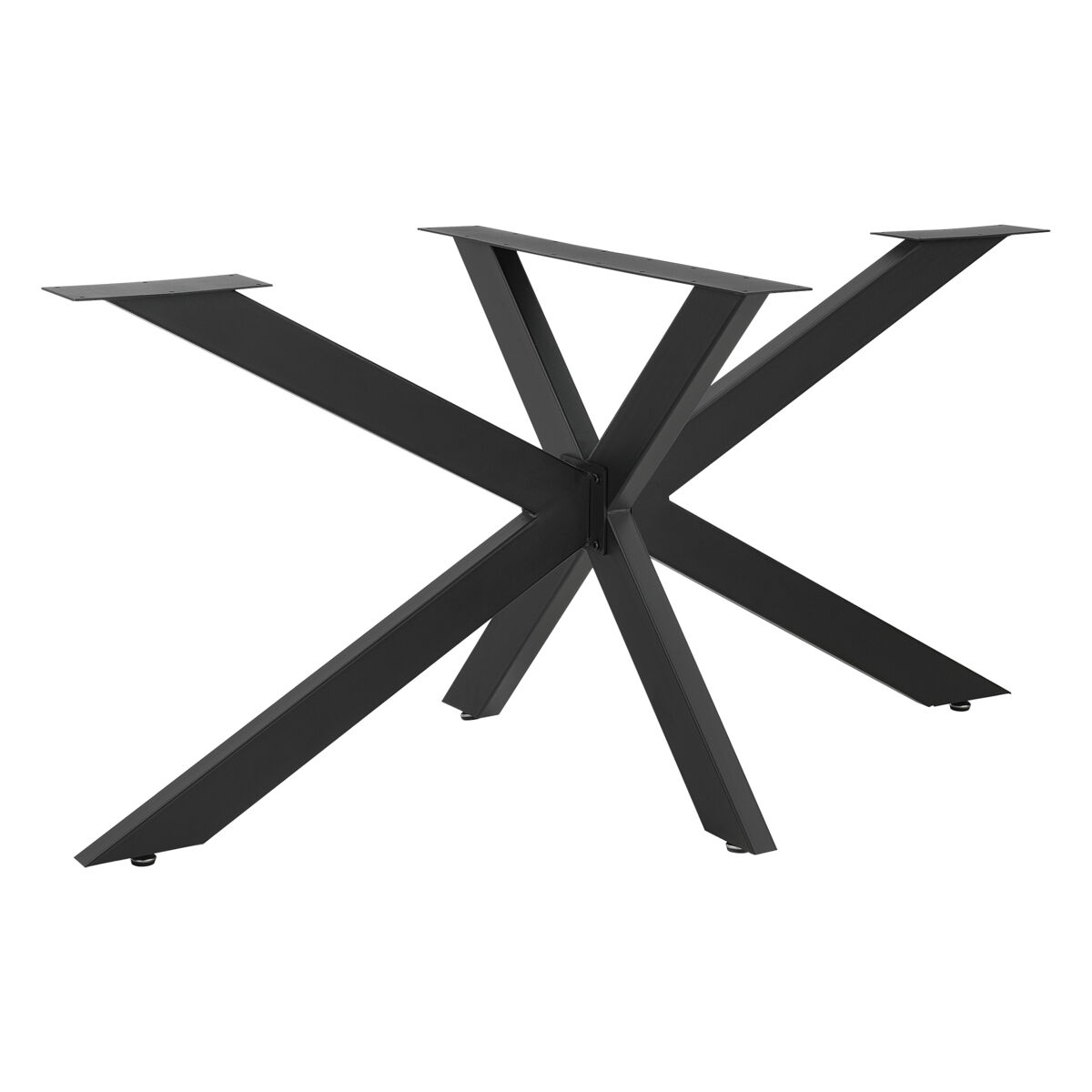 Perna de mesa em forma de estrela oberau em aço e ferro 85 x 85 x 71 cm - preto mate [en.casa]