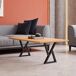 Conjunto de 2 pernas de mesa Karvia forma triangular aço 55x7 Conjunto de 2 pernas de mesa Karvia forma triangular aço 55x7 Preto