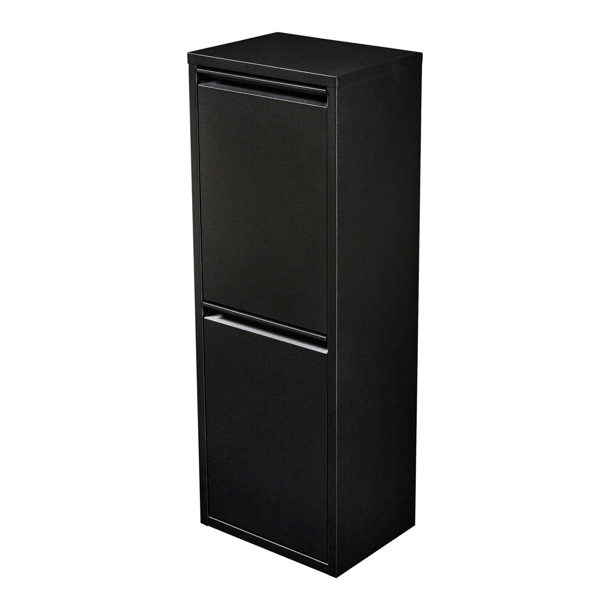 Sollentuna 28 l armário de plástico metálico para o lixo 93 x 33 x 25 cm preto [en.casa]