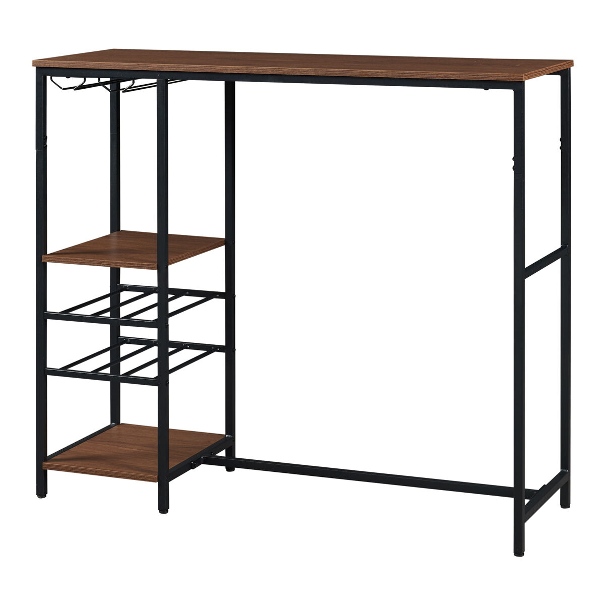 Mesa de bar Stjørdal com prateleira para vinhos