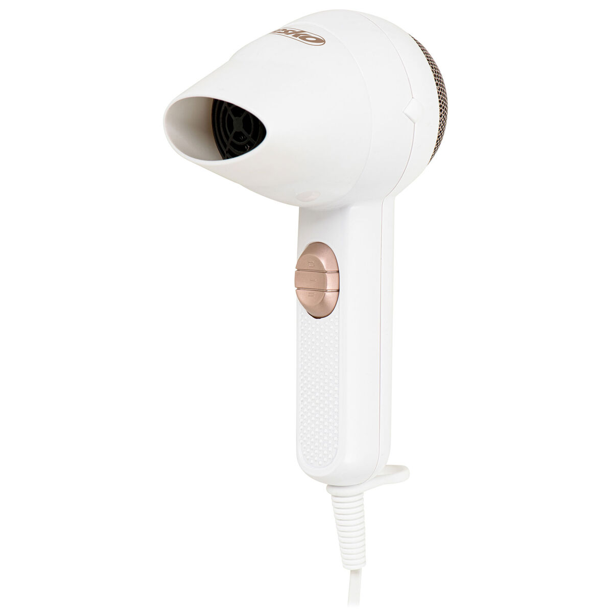 Mesko ms2275 secador de cabelo para viagem compacto, 2 níveis de potência, motor de baixo ruído, 1400, branco