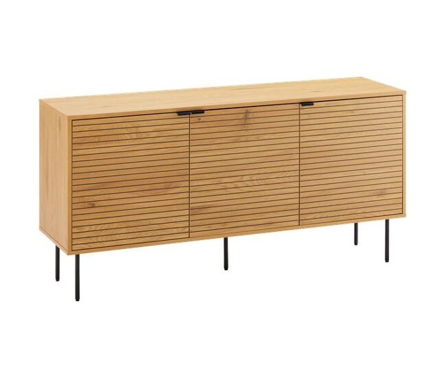 Aparador de madera de 3 puertas 150cm stinna
